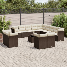 Garden Sofa Set Brown