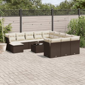 Garden Sofa Set Brown