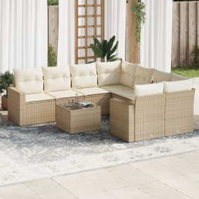 Garden Sofa Set Beige and cream