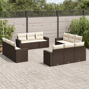Garden Sofa Set Brown