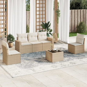 Garden Sofa Set Beige, Cream White
