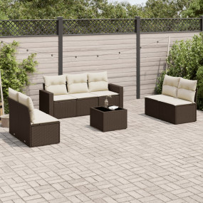 Garden Sofa Set Brown