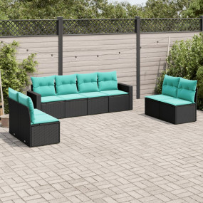 Garden Sofa Set Black