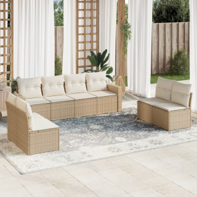 Garden Sofa Set Beige and Cream