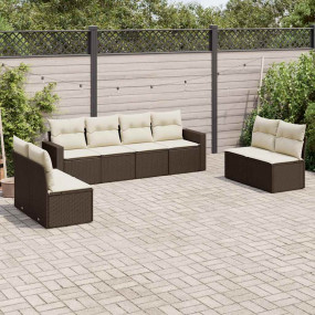 Garden Sofa Set Brown PE rattan Large Modular Garden So...