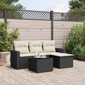Garden Sofa Set Black