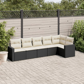 Garden Sofa Set Black, Cream White