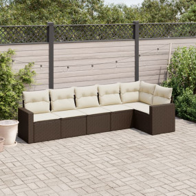 Garden Sofa Set Brown PE Rattan Large Modular Garden So...