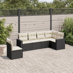Garden Sofa Set Black, Cream White