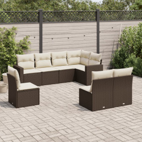 Garden Sofa Set Brown