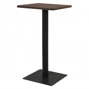 Bar Table Dark Ash and Black Melamine Particle Board, S...