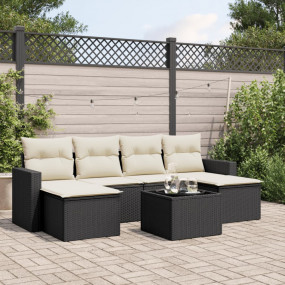 Garden Sofa Set Black