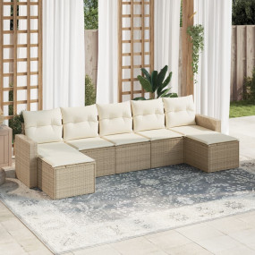 Garden Sofa Set Beige, Cream White