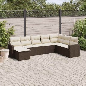 Garden Sofa Set Brown