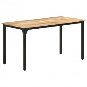 Dining Table Natural wood color Rough mango wood Medium...