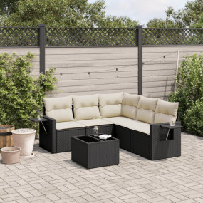 Garden Sofa Set Black, Cream White