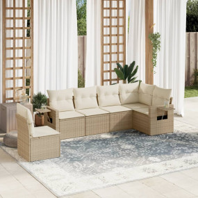 Garden Sofa Set Beige, Cream