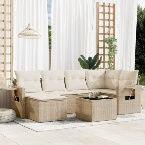 Garden Sofa Set Beige and Cream