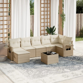 Garden Sofa Set Beige, Cream White
