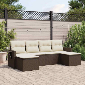Garden Sofa Set Brown