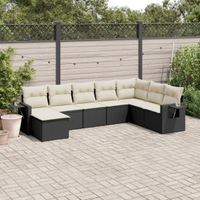 Garden Sofa Set Black, Cream White
