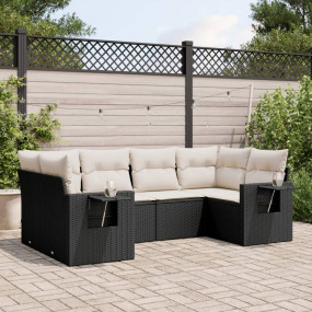 Garden Sofa Set Black, Cream White