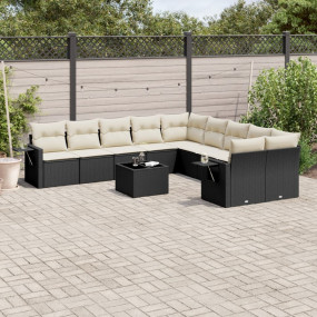 Garden Sofa Set Black