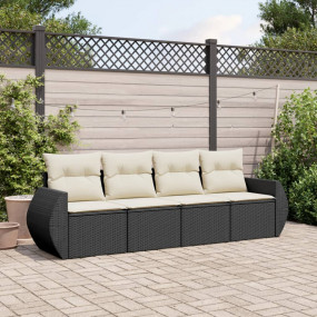 Garden Sofa Set Black