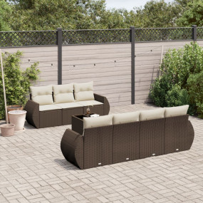 Garden Sofa Set Brown PE rattan Large Modular Garden So...