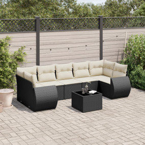 Garden Sofa Set Black PE rattan Large Modular Garden So...