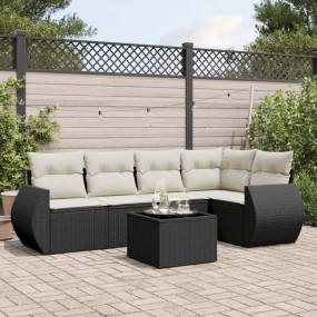 Garden Sofa Set Black, Cream White