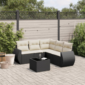 Garden Sofa Set Black, Cream White
