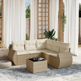 Garden Sofa Set Beige, Cream
