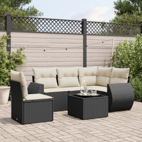 Garden Sofa Set Black, Cream White