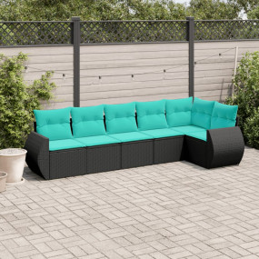 Patio Sofa Set Black PE rattan Modular Garden Sofa Set
