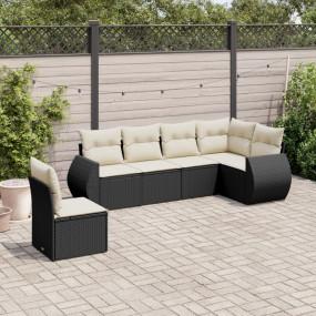 Garden Sofa Set Black, Cream White
