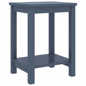 Bedside Cabinet Light grey Solid Pinewood 13.8x11.8x18....