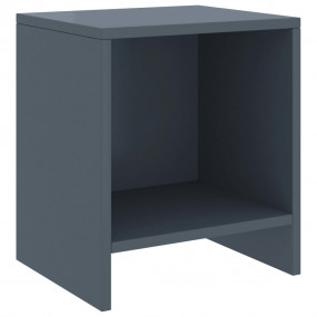 Bedside Cabinet Set of 2 Light Grey Solid Pine Wood Sma...