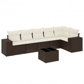 Garden Sofa Set Brown