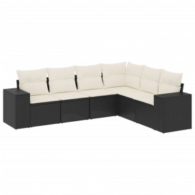 Garden Sofa Set Black, Cream White