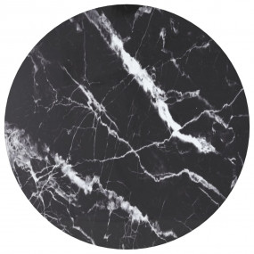 Table Top Black with white marble design Tempered glass...