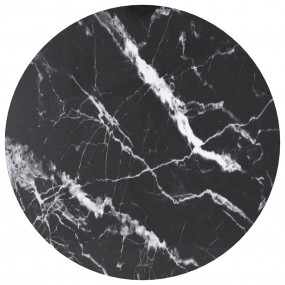 Table Top Black with marble design Tempered glass Mediu...