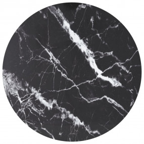 Table Top Black with marble design Tempered Glass Mediu...