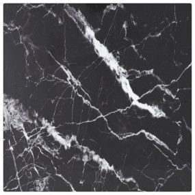 Table Top Black with marble design Tempered glass Small...