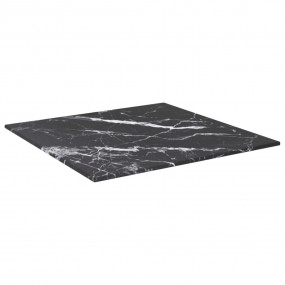 Table Top Black with marble design Tempered Glass 15.7 ...