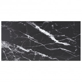 Table Top Black Tempered glass 39.4 x 19.7 in Durable T...
