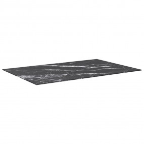 Table Top Black with marble pattern Tempered Glass Stan...