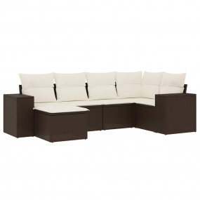 Garden Sofa Set Brown PE rattan Flexible size Adjustabl...