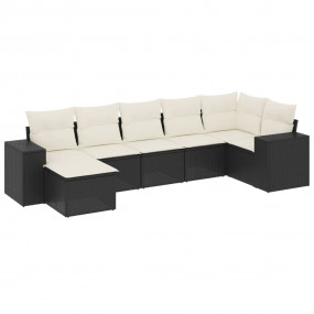 Garden Sofa Set Black PE rattan Large Modular Garden So...