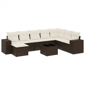 Garden Sofa Set Brown PE rattan Large Modular Garden So...